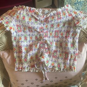 Rue 21 ruched floral print top